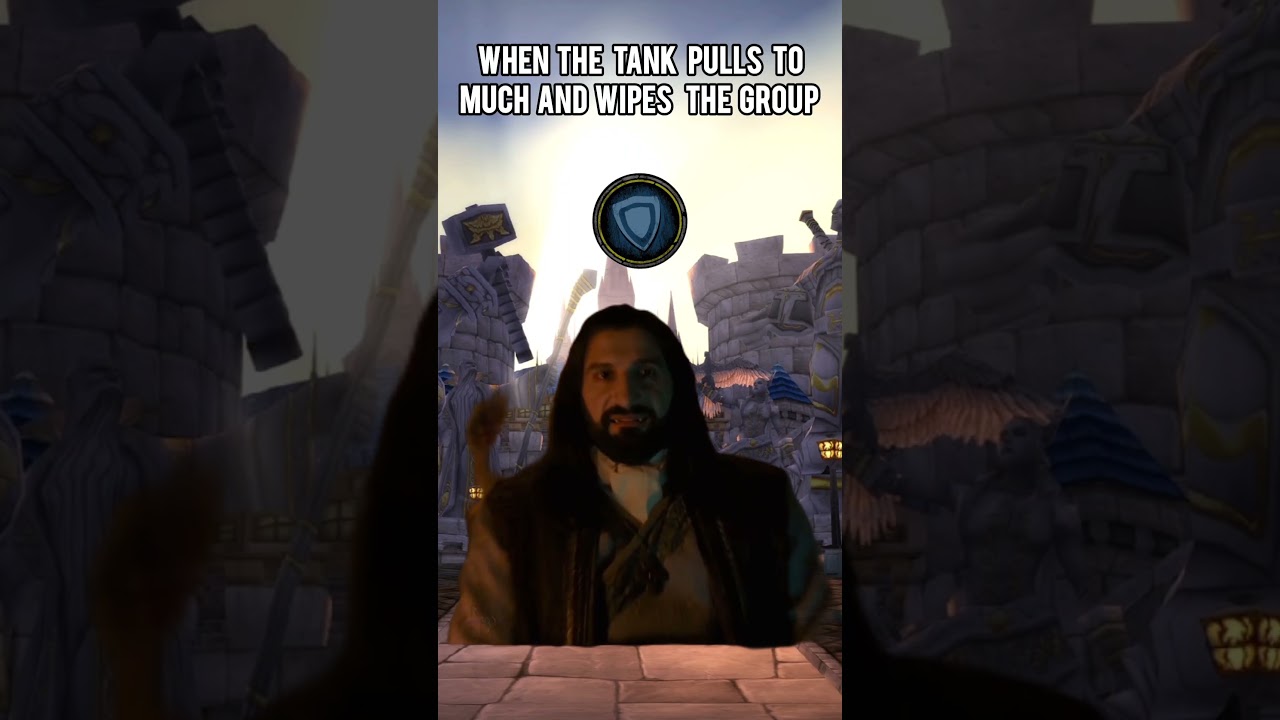 when the tank pulls to much and wipes the group #wow #worldofwarcraft #warcraft