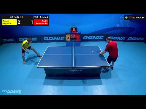 12:50 Anton Shypilov - Andrii Romanenko 18.09.2023 TT Euro.Cup Ukraine Professional. TABLE 4