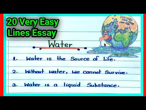 Water essay in english 20 lines || Essay on water 20 lines || Few lines on water|Paragraph On water