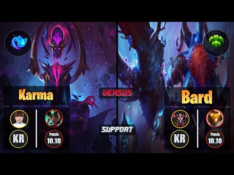 Beryl KARMA (Support) [Summon Aery] VS BARD - Grandmaster KR Patch 10.10