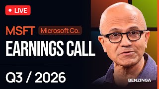 Microsoft Q3 FY26 Earnings Call | $MSFT | 🔴 WATCH LIVE