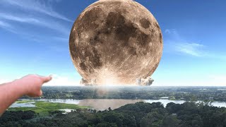 The Moon crashed into the Earth .