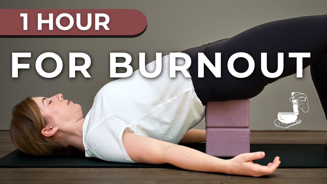 Full Body Yin Yoga for Fatigue & Burnout with Relaxing Music — Yin Yoga class, 66 minutes