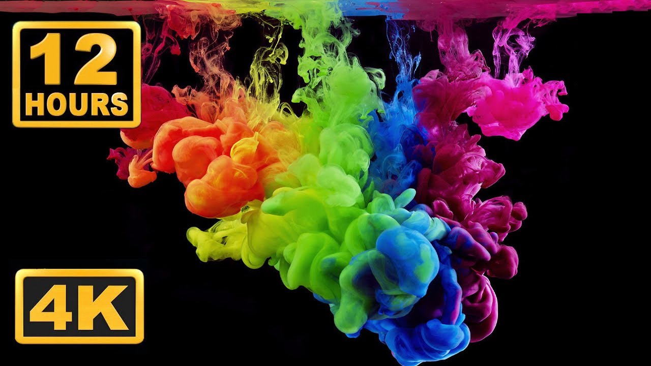 Abstract Liquid! 12 Hours 4K Satisfaying Video! Relaxing Music / Screensaver for Meditation. Fluids