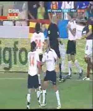 Valencia - HSV / Valenica Players cannot handle losing