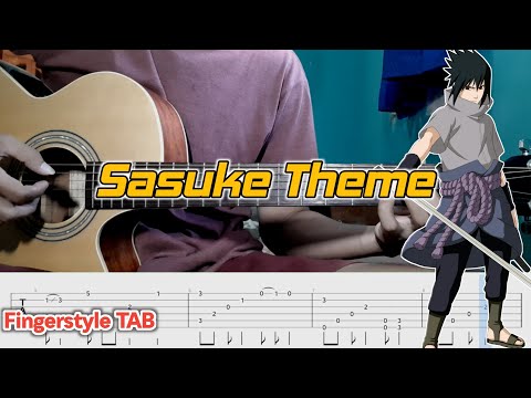 SASUKE Theme - Hyouhaku + Kokuten - Naruto Ost | Fingerstyle Guitar + TAB