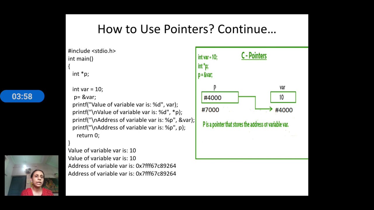 BCA I  UNIT IV Programming in 'C' Language (BCA-103) -Pointer