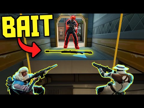 THE ULTIMATE BAIT MONTAGE - 200 IQ TRAPS AND BAITS - VALORANT