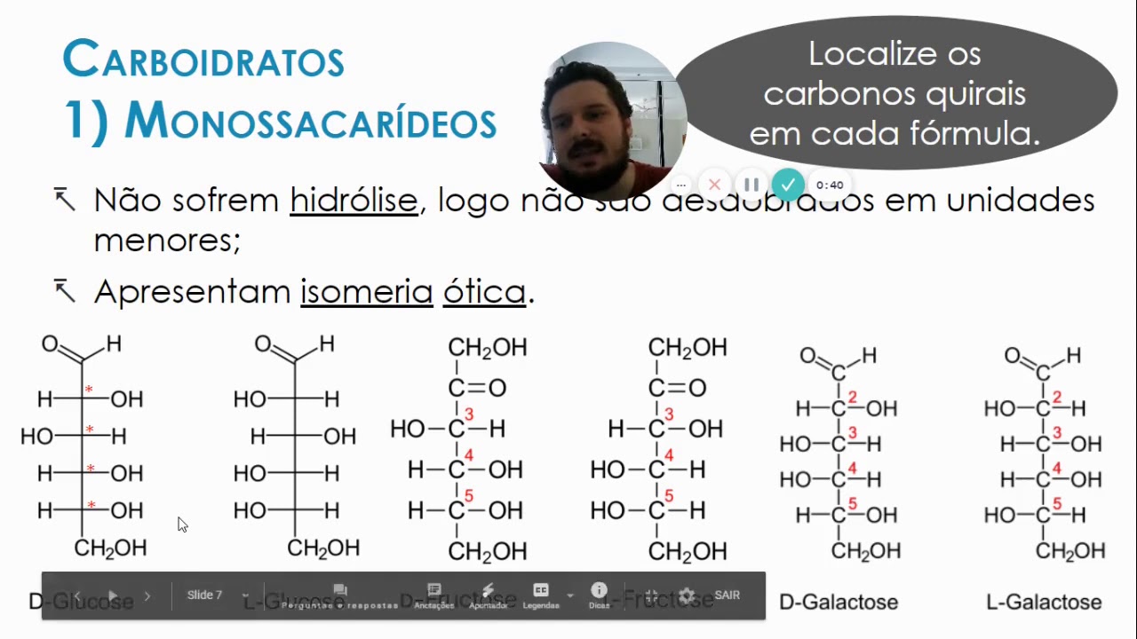 Química de Alimentos - Carboidratos (Parte 02) - Monossacarídeos