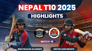 Birat Cricket Club & Academy VS United Lion Hearts