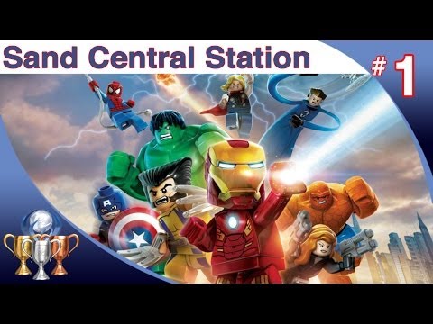 LEGO Marvel Super Heroes Walkthrough - Level 1 (Sand Central Station) Hulk, Iron Man & Spider-Man