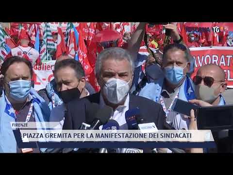 2021-06-26 FIRENZE - PIAZZA GREMITA PER LA MANIFESTAZIONE DEI SINDACATI