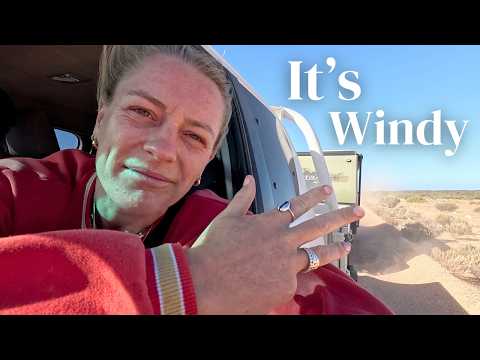Escaping the wind on the Eyre Peninsula off grid