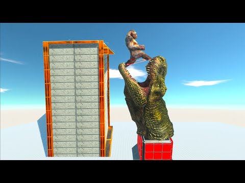 Jump into the T-REX mouth impossible to survive-  Animal Revolt Battle Simulator