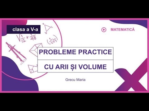 Webinar Naradix | Probleme practice cu arii și volume, Clasa a V-a, Grecu Maria