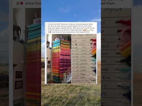 Temperature Blanket 93K Stitches 🧶 #Shorts #Wholesome