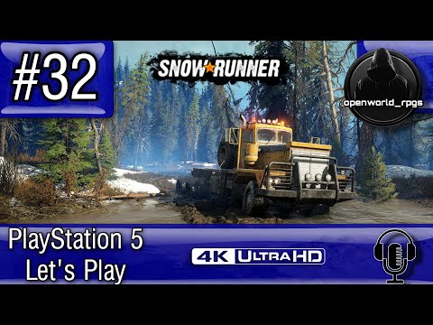 Snowrunner - Part 32 - PS5 Lets Play - 4kHDR - Open a warehouse, Watchtower and Sunk Giant!