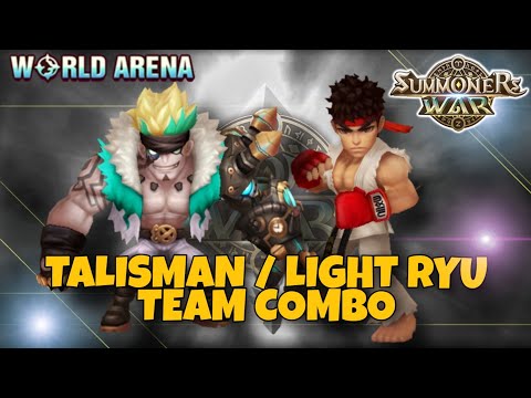 Talisman / Light Ryu Team Combo in World Arena - Summoners War