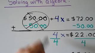 Rental cost per hour problem, with & without Algebra