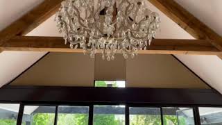 Fantastic installation of motorised blinds to triangular shaped windows