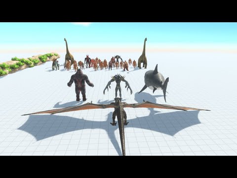 SCOURGE WITH GORO & MEGALODON & DRAGON VS FACTION | Animal Revolt Battle Simulator