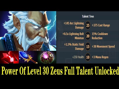 Level 30 Zeus Full Talent Unlocked Superb Power !! Dota 2 Immortal 7.23 Pro Game Play
