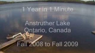 preview picture of video 'Anstruther Lake - 1 year in 1 minute'
