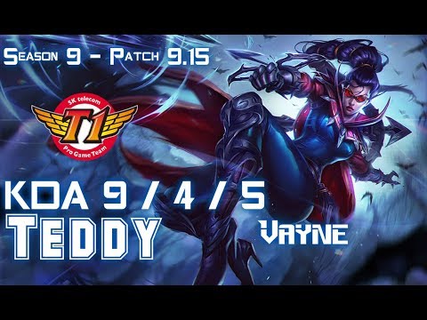 SKT T1 Teddy VAYNE vs KAI'SA ADC - Patch 9.15 KR Ranked