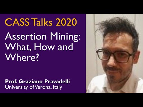 CASS Talks 2020 - Graziano Pravadelli, University of Verona, Italy - October 2, 2020