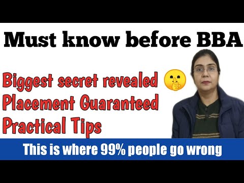 Big Advice To BBA Students.