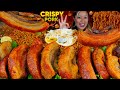 SPICY CRISPY PORK MY SPECIAL PORK CHUTNEY RECIPE MUKBANG CRUNCHY PORK 3X SPICY NOODLES MUKBANG