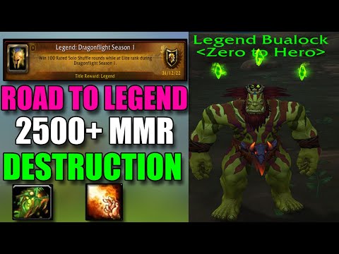 Destruction Warlock Is INSANE in Solo Shuffles - 2500 MMR 6 Wins 0 Loses VS Tripple Melees