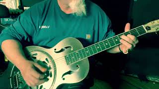 Video thumbnail for Gretsch G9221 Bobtail open D “walking bag blues” by Bob Brown