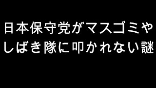 日本保守党がマスゴミや　しばき隊に叩かれない謎