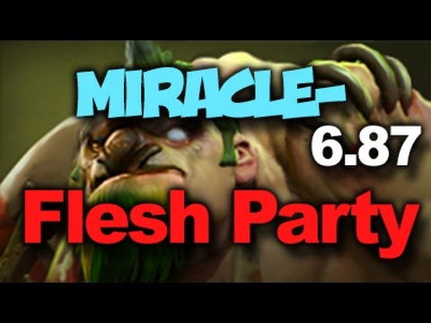 Miracle- Pudge 6.87 - Flesh Party Rage Dota 2 Rank Match Gameplay