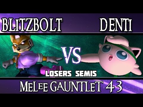 Melee Gauntlet 43 - Blitzbolt (Fox) vs Denti (Jigglypuff)