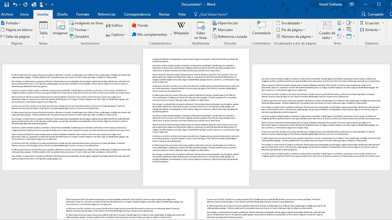 Hojas horizontales y verticales en Word