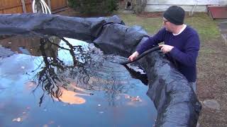 Drain Water from Swimming Pool Cover Quickly Without Pump