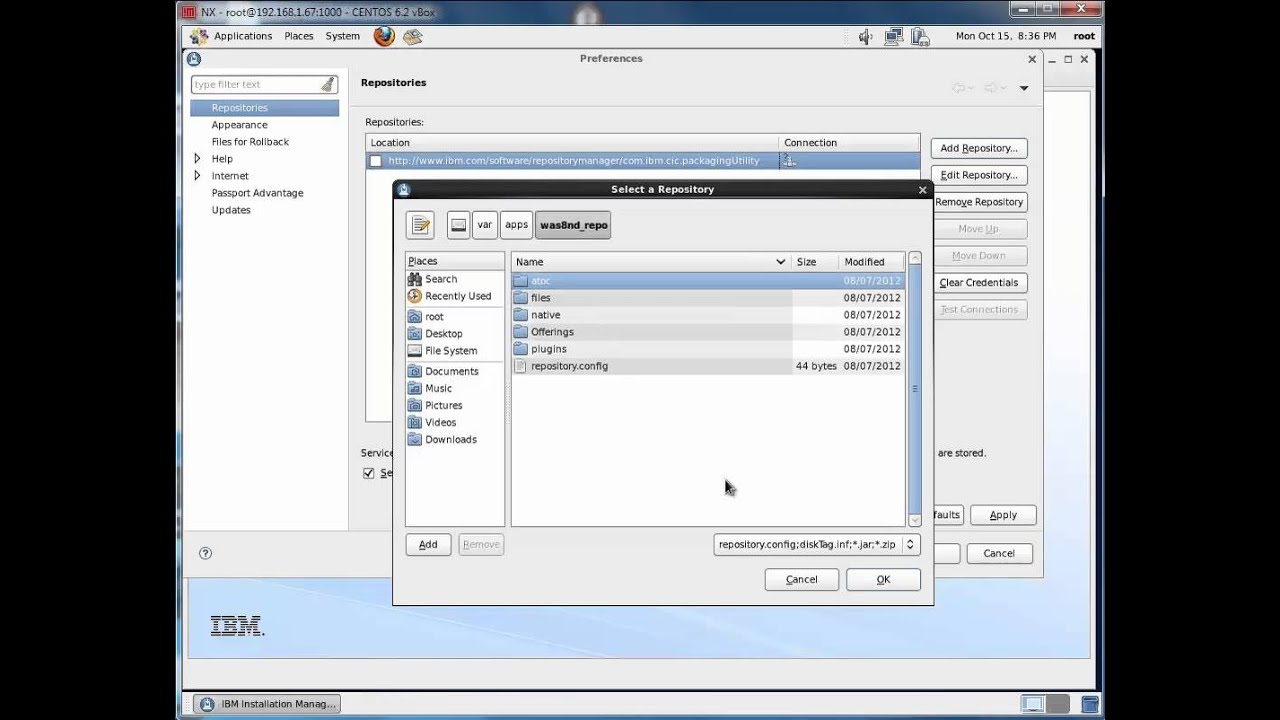 Pointing IBM Installation Manager at a repository