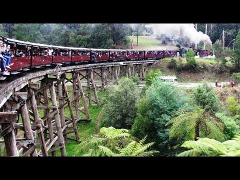 Puffing Billy - Take a trip along Australia's best known steam railway.