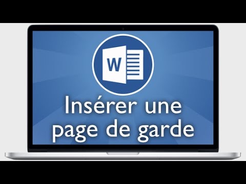 Tutoriel Word 2013 - Mettre une page de garde