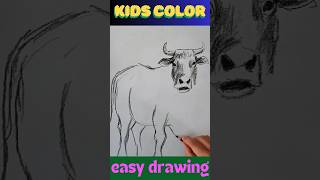 How to draw a buffalo🐃 - step by step easy!