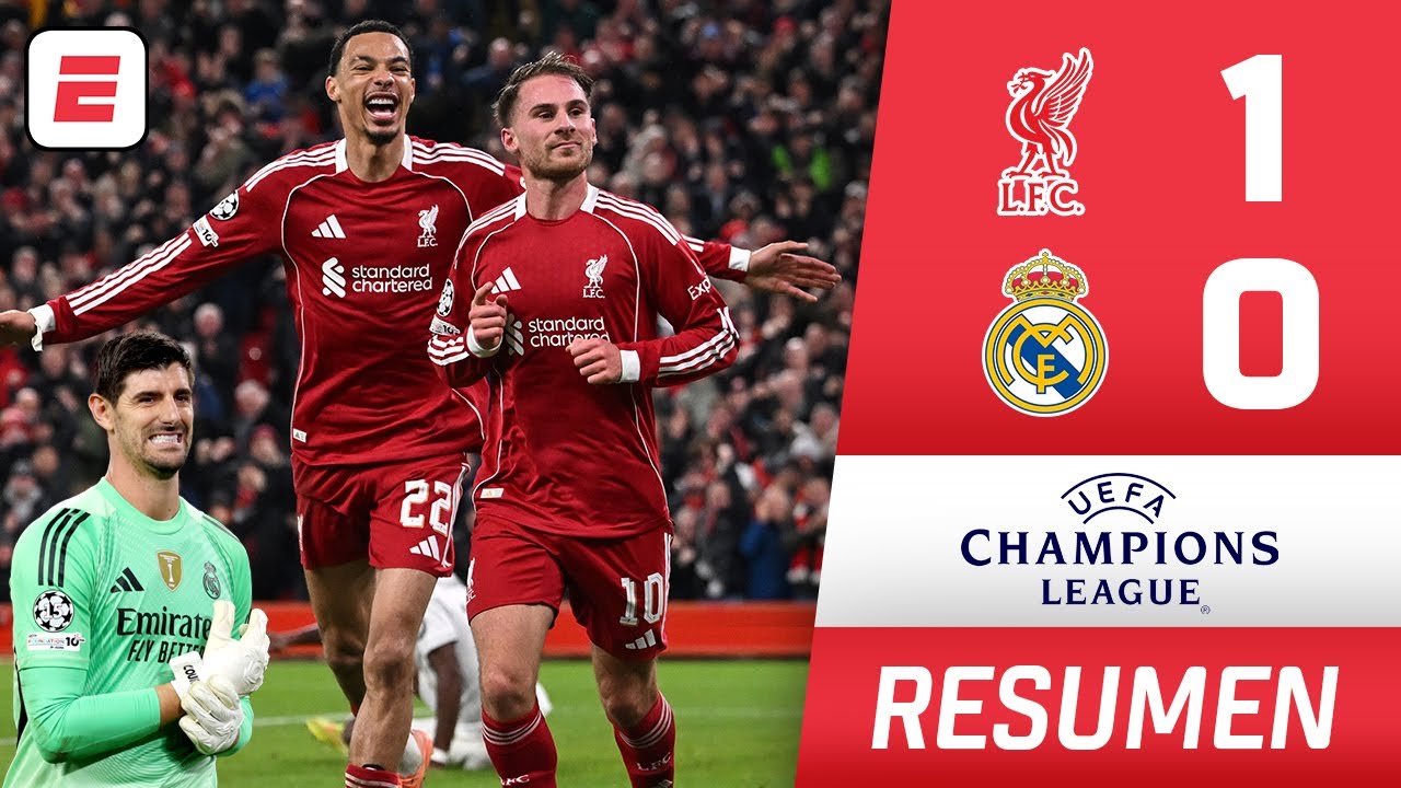 Mac Allister LE DA el TRIUNFO al LIVERPOOL sobre Real Madrid. Courtois fue FIGURA | Champions League