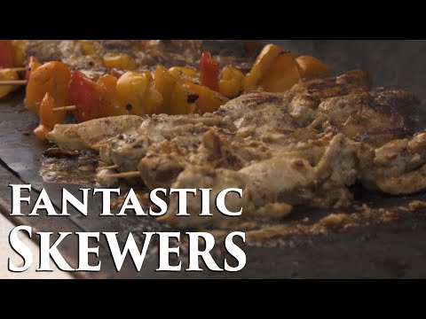 Juicy Kebabs On The BBQ | Greek Tzatziki - Yogurt Sauce