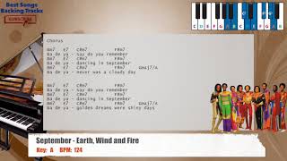 September - Earth, Wind and Fire Piano Backing Track with chords and lyrics