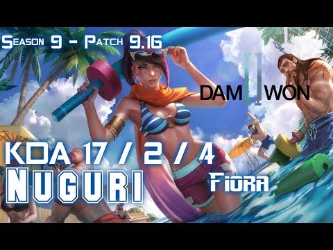 DWG Nuguri FIORA vs AATROX Top - Patch 9.16 KR Ranked