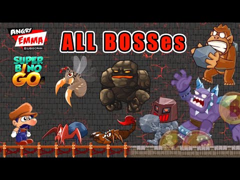 Super Bino Go - ALL BOSSes (Levels 10,20,30,40,50,60,70,80,90,100,110,120,130,140)