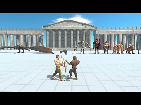 INFERNALS + MODERN HUMANS VS FANTASY + ANCIENT HUMANS - Animal Revolt Battle Simulator