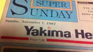 Looking Through a 'Yakima Herald-Republic' Dated Nov. 1, 1987