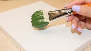 Easy Technique for Acrylic Painting Flowers 🪻Using Different Tools for Beginners